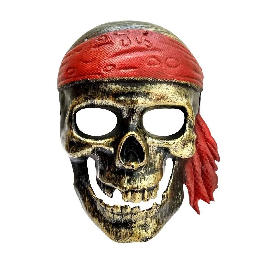 mascara de pirata dorado