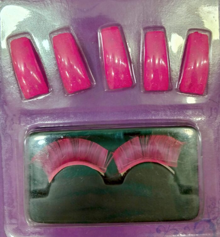 Pestañas Y Uñas Postizas Rosa