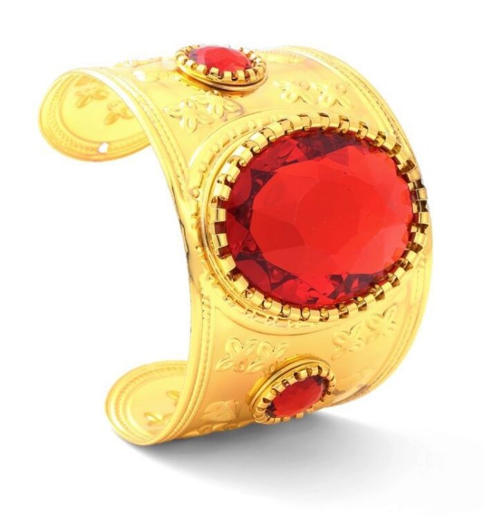 Brazalete Medieval Piedras Rojas