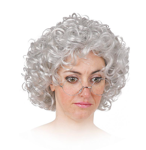 peluca abuelita para adultos