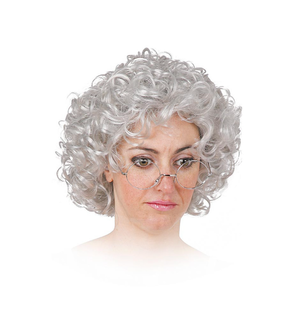 peluca abuelita para adultos