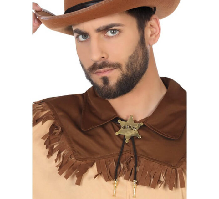 estrella sheriff con cordon para el cuello