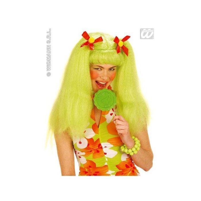 Peluca con Coletas Verde