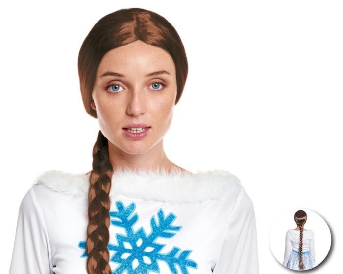 Peluca Trenza Larga Castaña