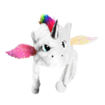 Gorro peluche unicornio blanco