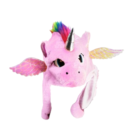 Gorro peluche unicornio rosa