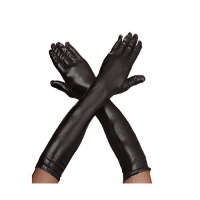 Guantes largos metalizados