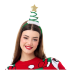 Diadema árbol de navidad espiral