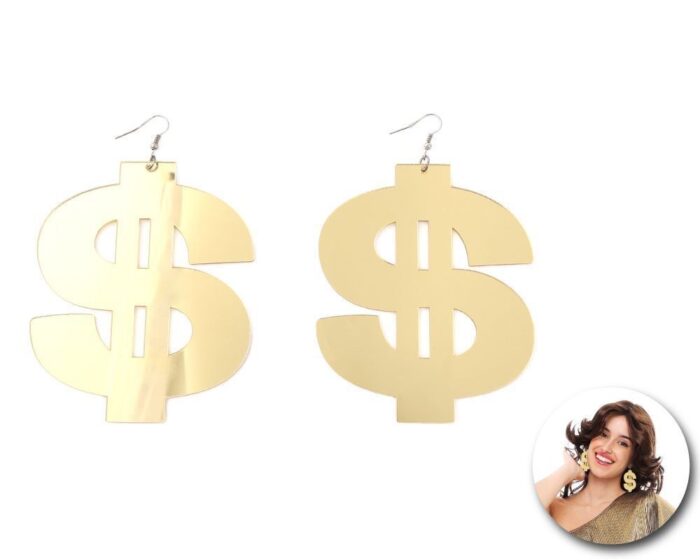 Pendientes dolar para mujer