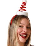 Diadema gorro papa noel espiral