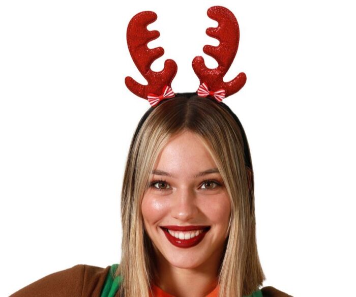 Diadema reno rojo glitter