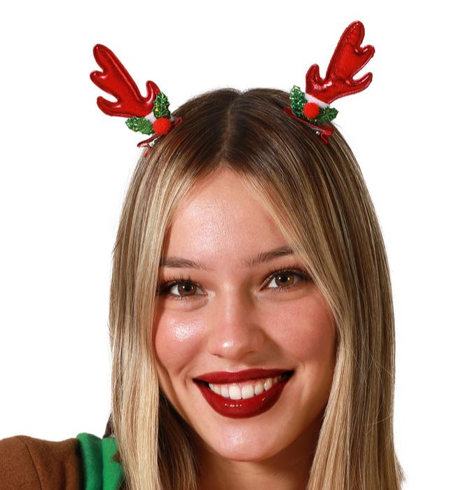 Pinza de pelo reno rojo