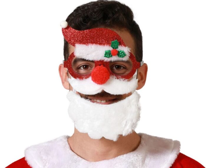 Gafas gorro papa noel con barba