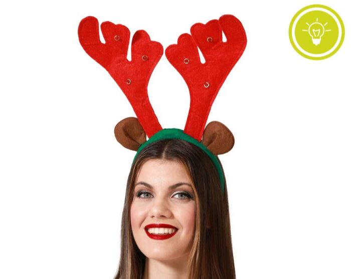 Diadema reno con luz