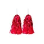 Pompon de animadora color rojo