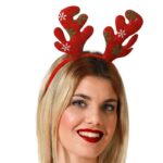 Diadema reno rojoa con copos