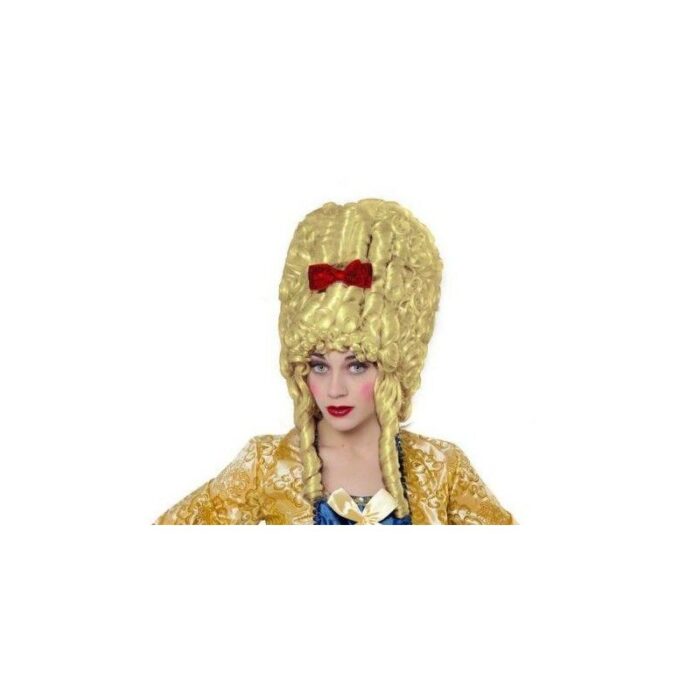 Peluca Época Rubia con Lazo