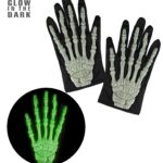 guantes de esqueleto brillo oscuridad para adulto