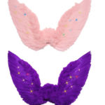 Alas luminosas rosa y morada