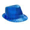 sombrero ganster lentejuelas azul