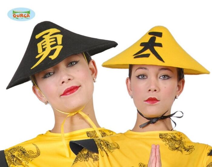 Sombrero China Negro / Amarillo