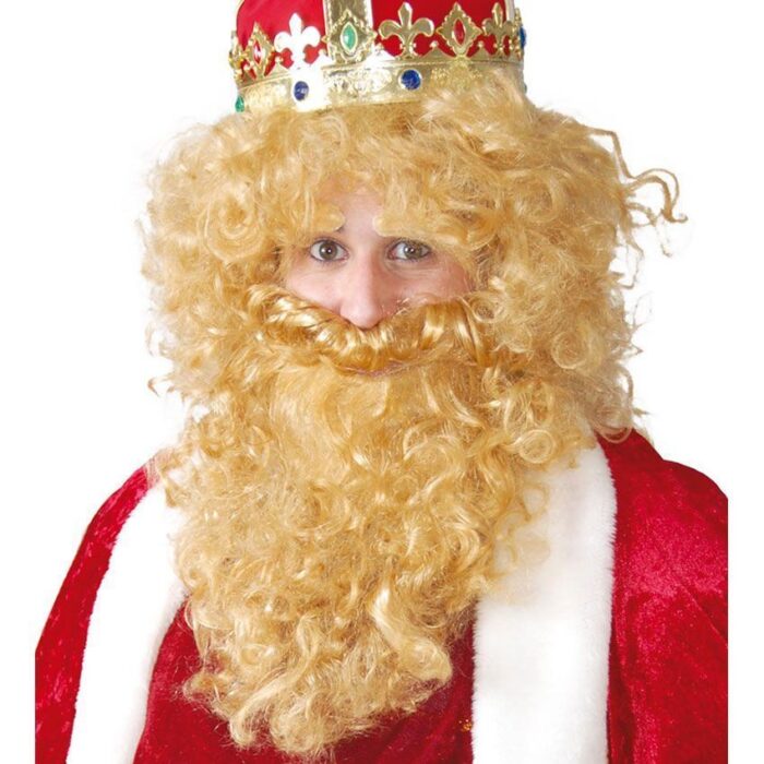 Peluca y barba rey mago rubia