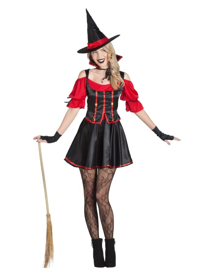 Disfraz Bruja Negra y Roja
