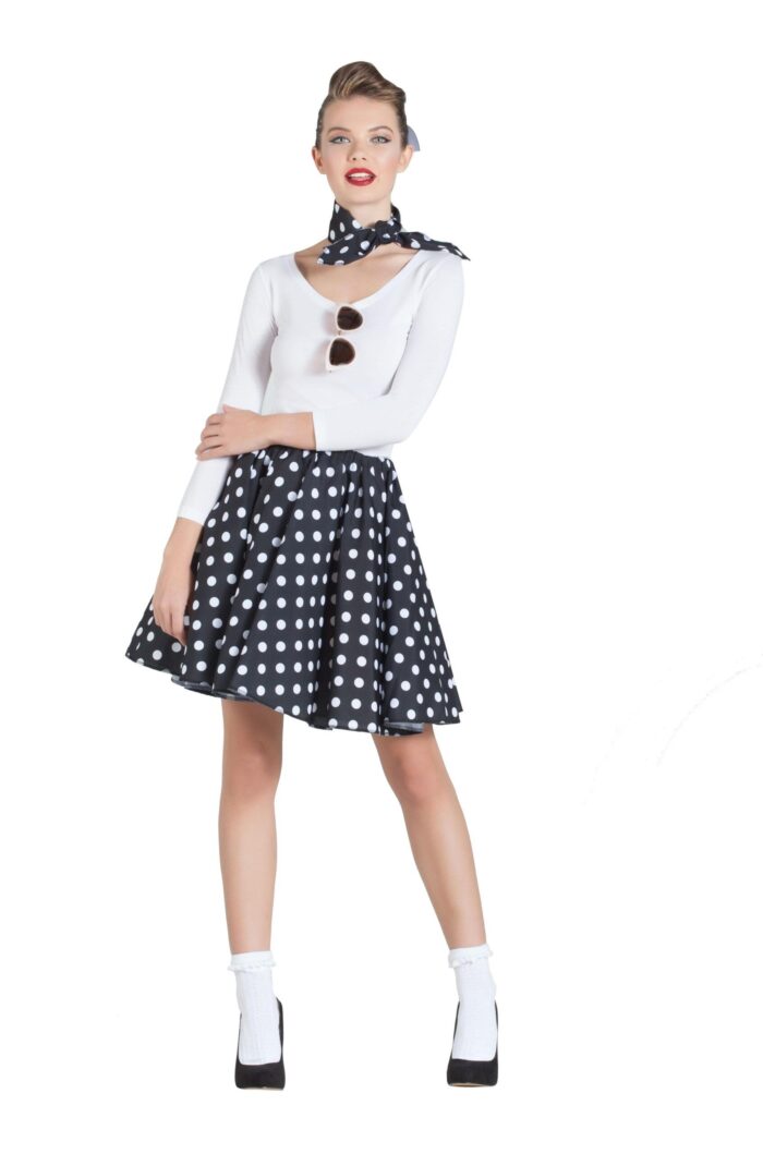 Falda negra pin up para mujer