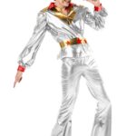 Disfraz disco plata hombre años 70