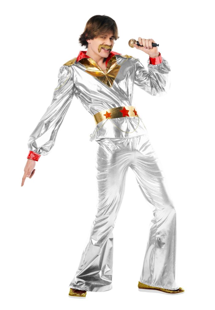 Disfraz disco plata hombre años 70
