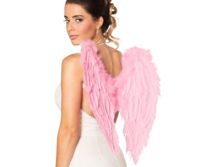 Alas Plumas Rosa Medianas