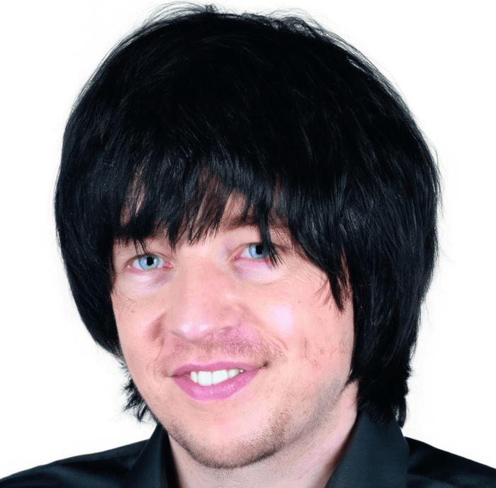 Peluca Pop Hombre Negra