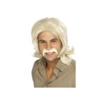 Bigote años 70 blanco