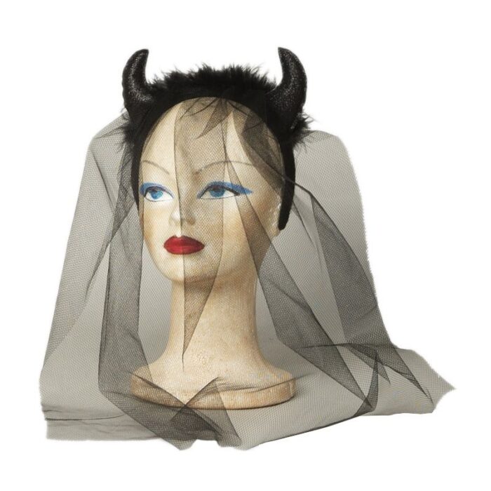 Diadema Diabla Con Velo