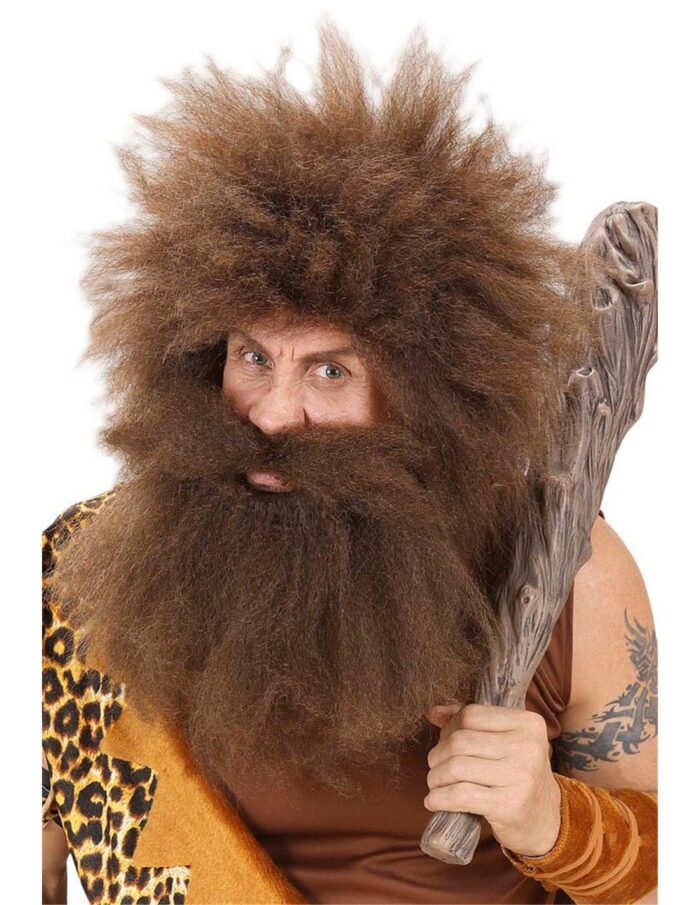 Barba con bigote grande castaña