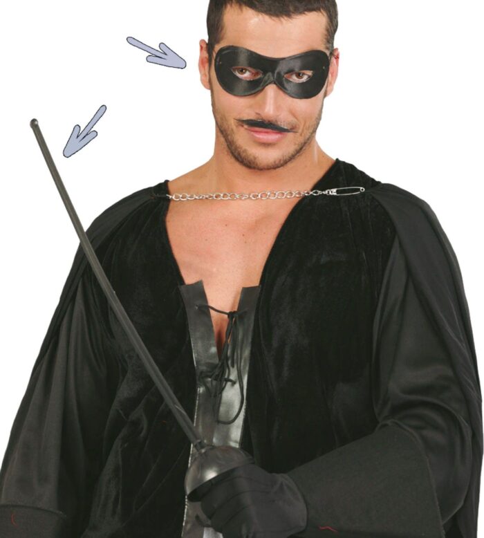 Antifaz y Florete 63 cm.