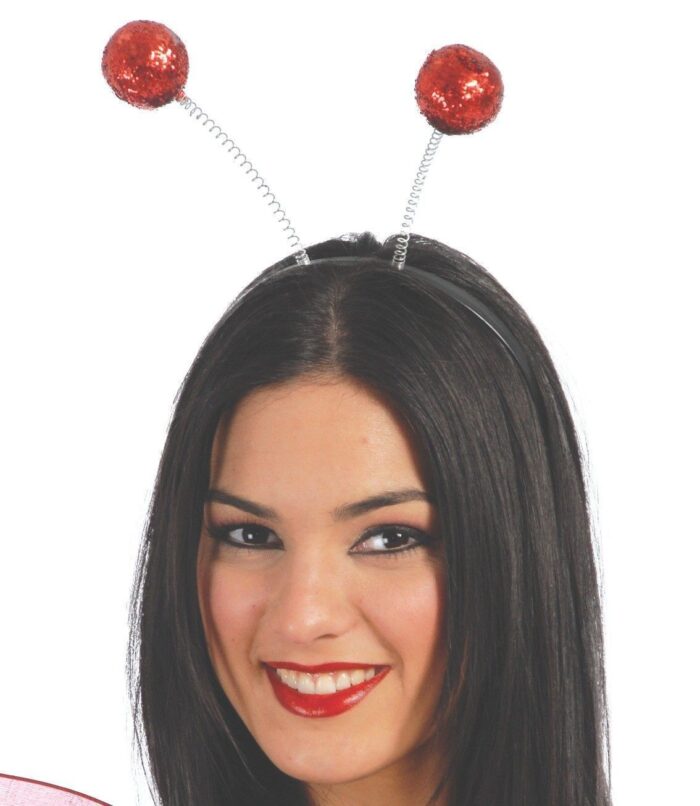 Diadema Bolas Escarcha Roja