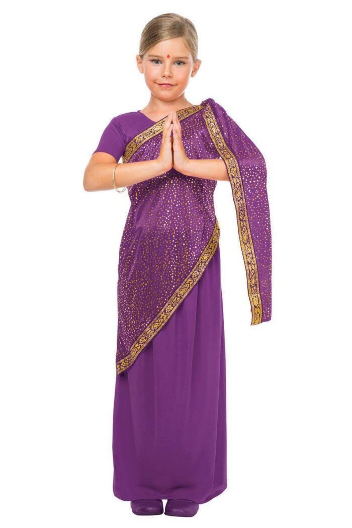 Disfraz Bollywood Niña Morado