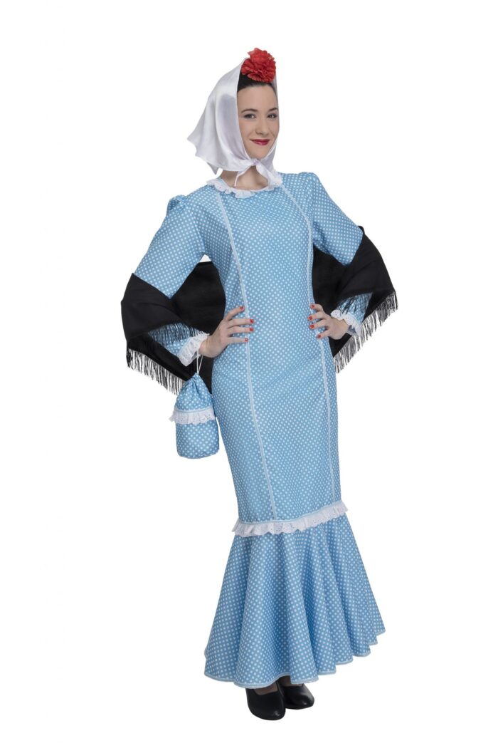 Disfraz Madrileña Azul