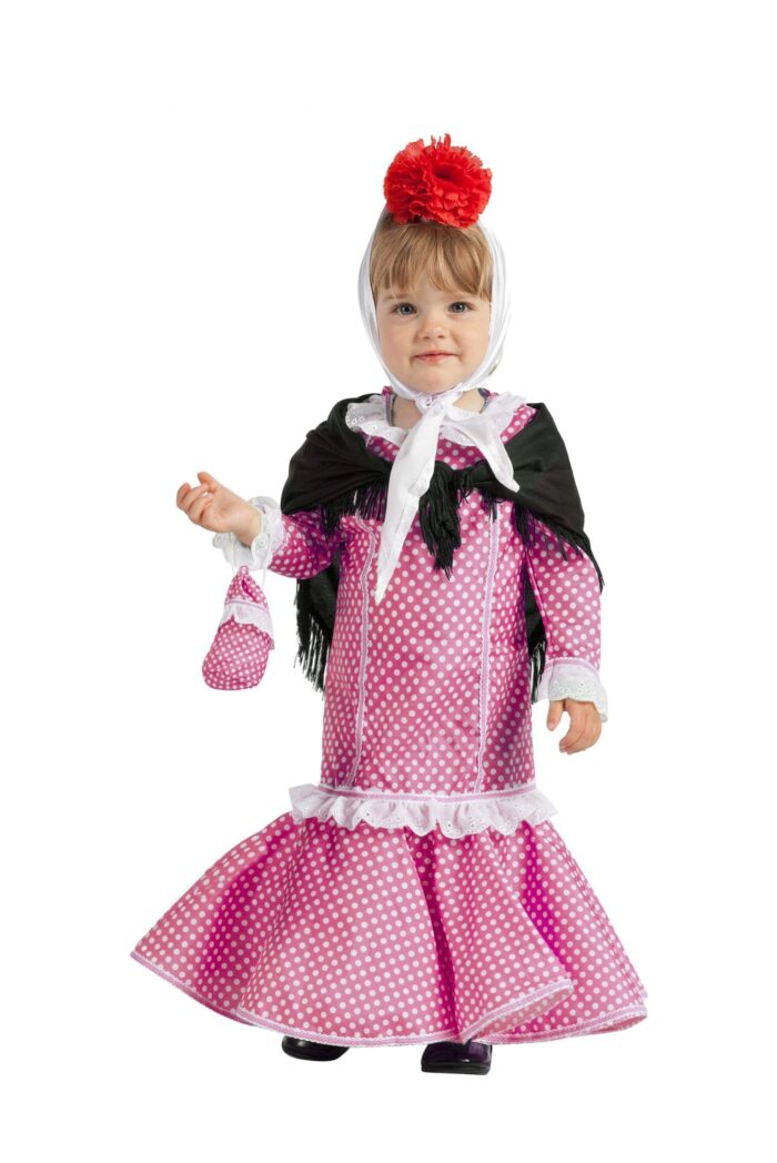 Disfraz Madrileña Rosa