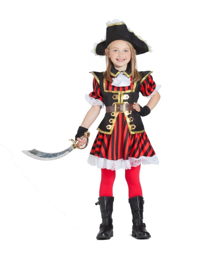 Disfraz Pirata Niña Rayas