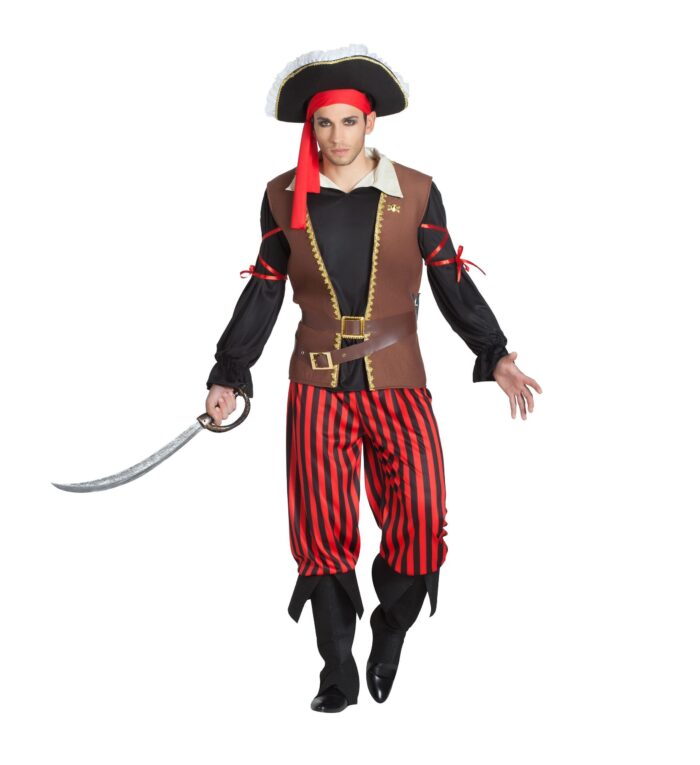 Disfraz Pirata Rayas Hombre