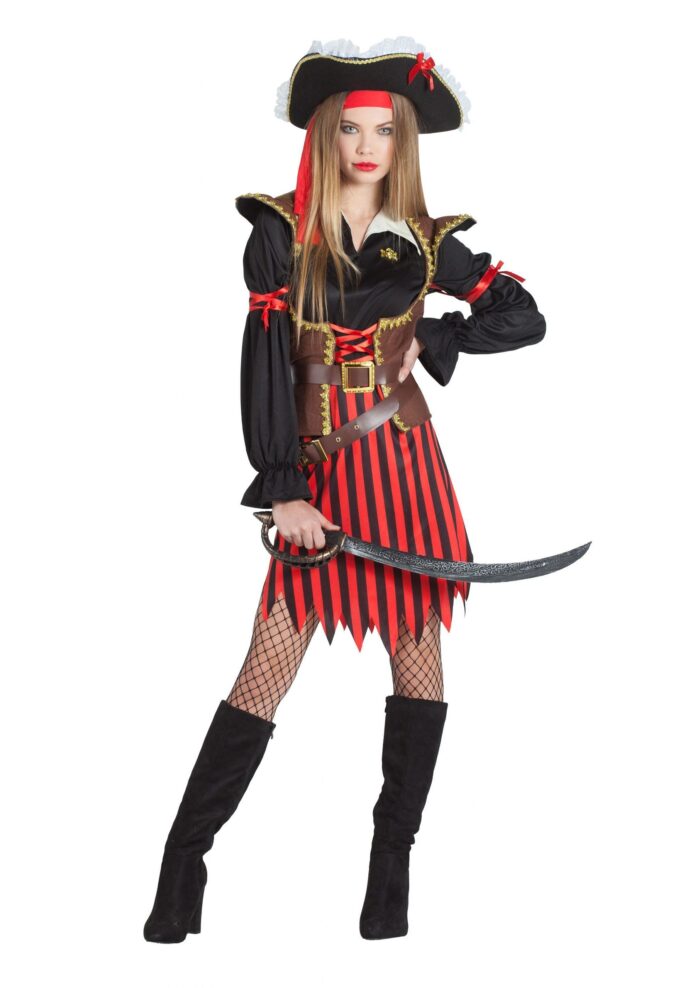 Disfraz Pirata Rayas Mujer