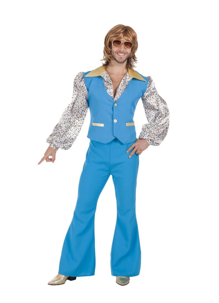 Disfraz Hombre Años 70 Azul