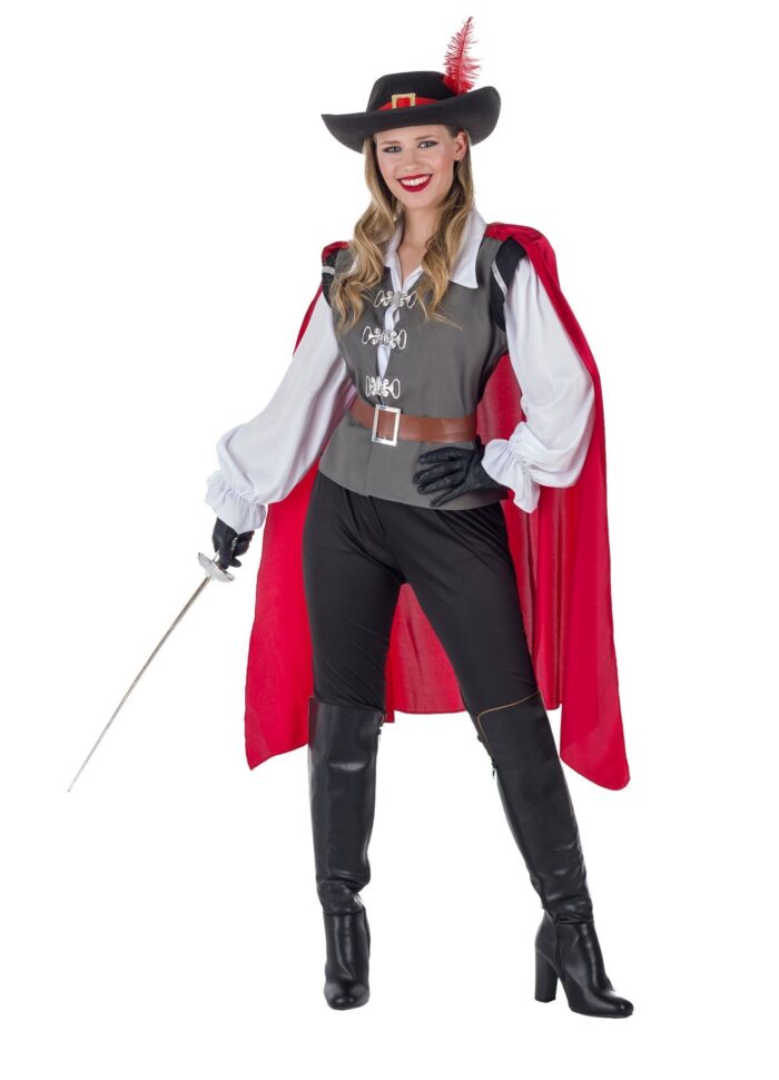 Disfraz Mosquetera Gris