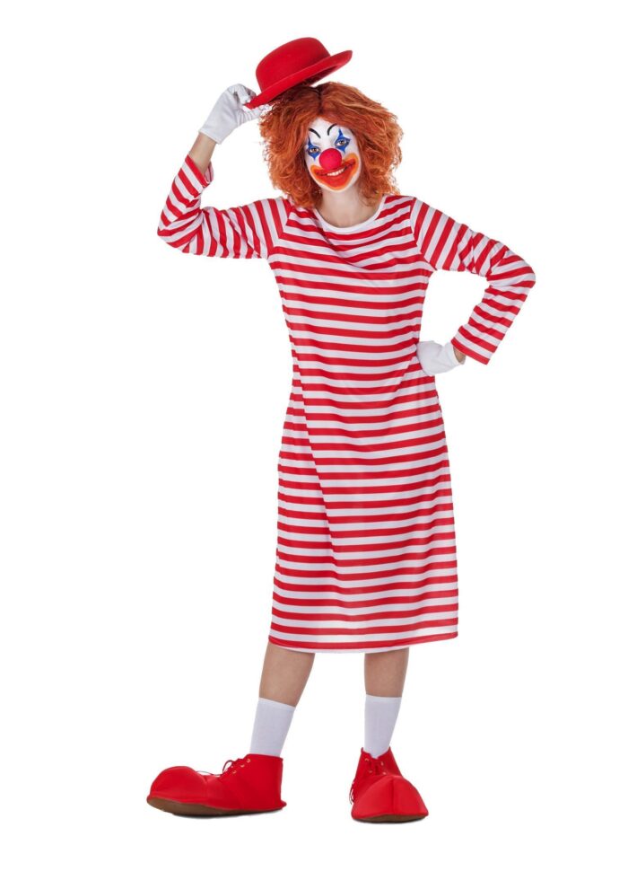 Disfraz Payasa Rayas Largo