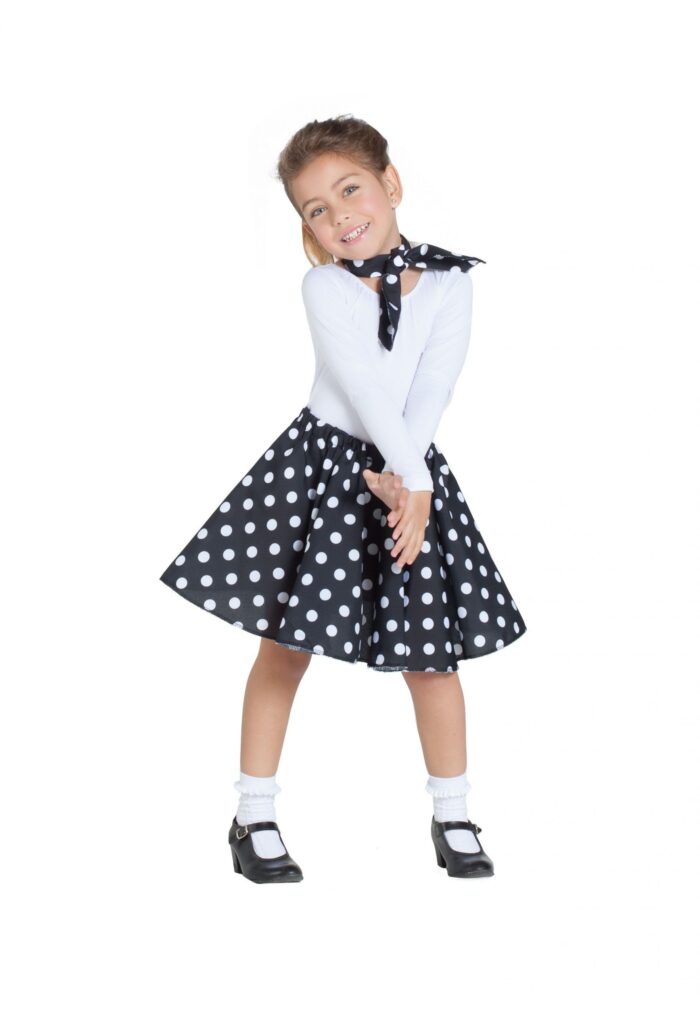 Falda Negra con Enagua y Pañuelo