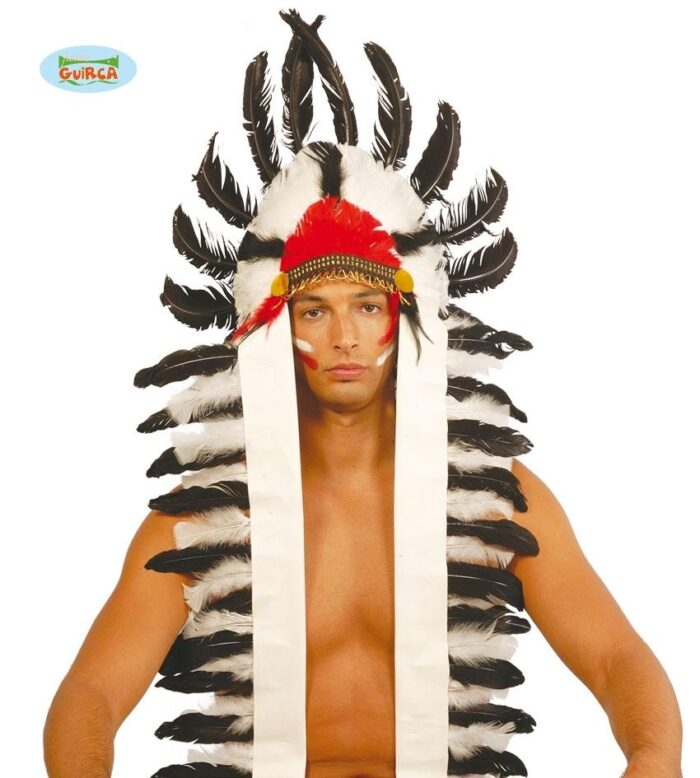 Penacho Grande Indio Negro