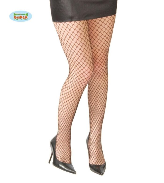 Pantys Rejilla Negra Grande