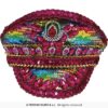Gorra rosa con piedras multicolor adulto